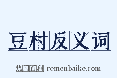 豆村反义词是什么意思的图片